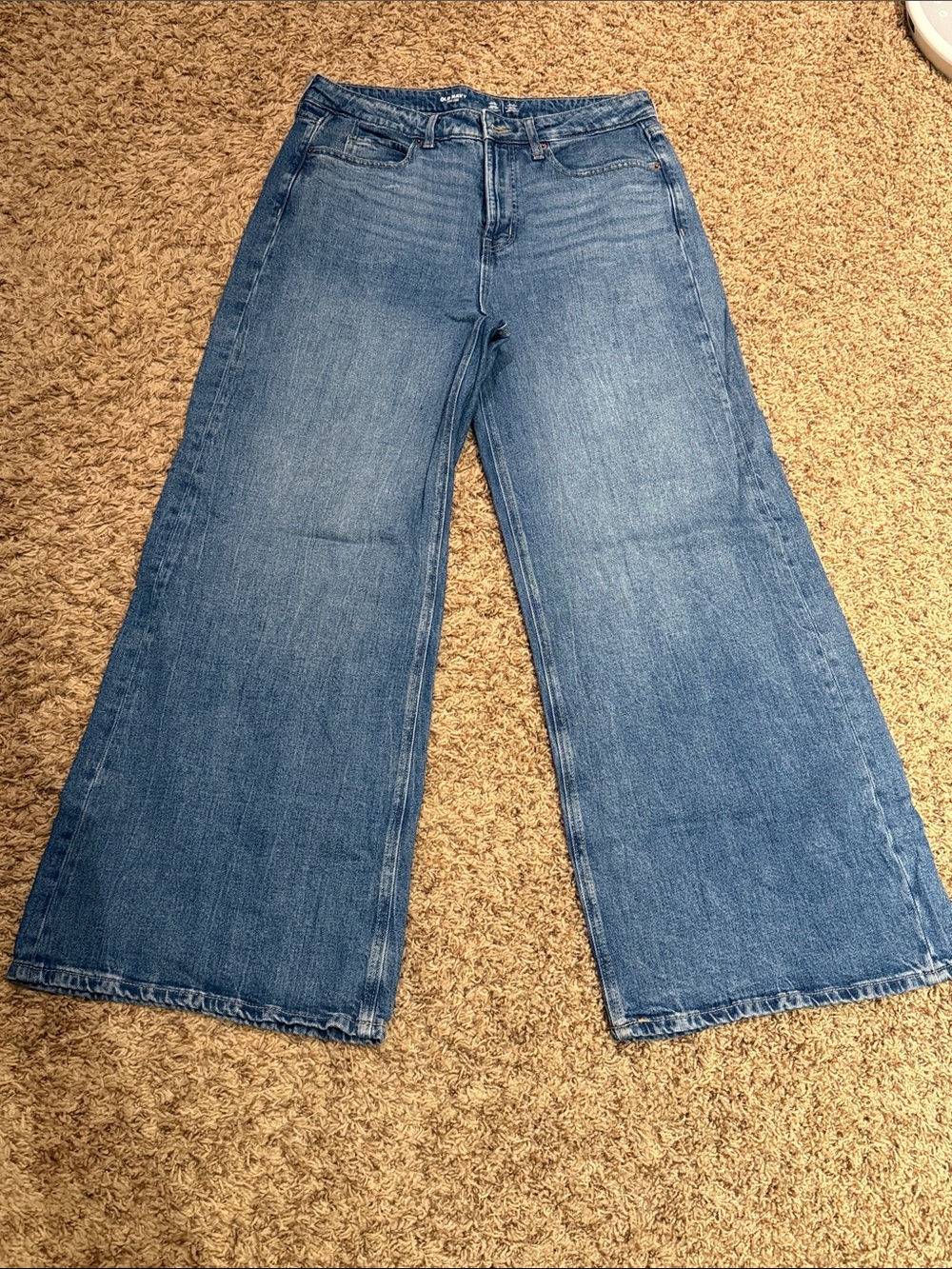 Old Navy Super Wide-Leg Jeans in Blue Denim